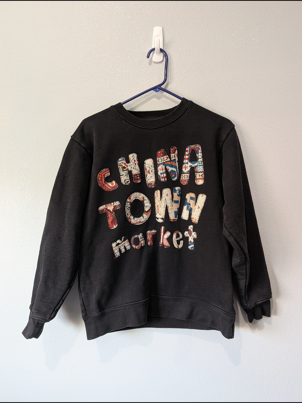 Black 'China Town Market' Graphic Sweatshirt